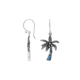 AE-6353-AB Sterling Silver Earring With Abalone Shell Jewelry Bali Designs Inc